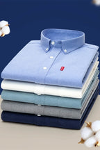Chemise à Manches Longues 100% Pur Coton Homme