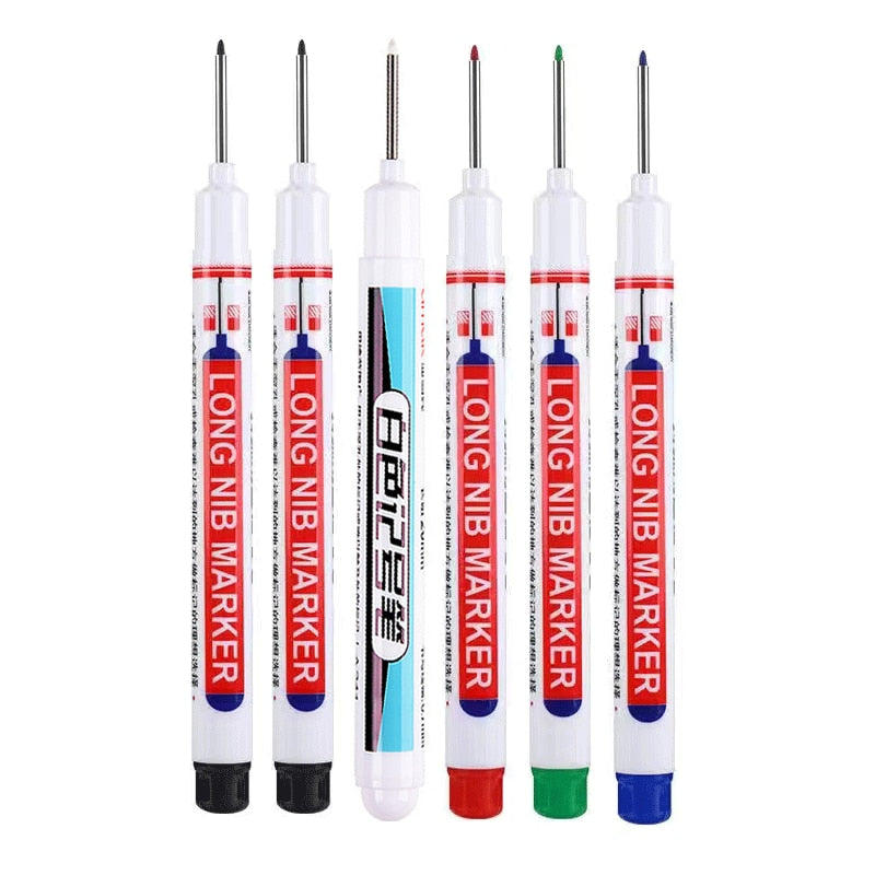 6pcs Long Head Marker Pens Set