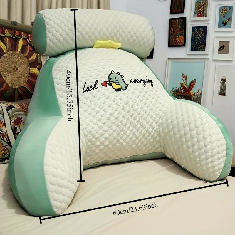 Oreiller de Lecture Ergonomique avec Support Tête & Housse Amovible