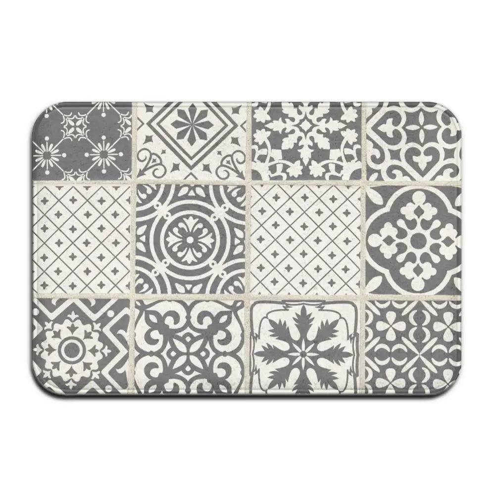 Cement tile floor mat