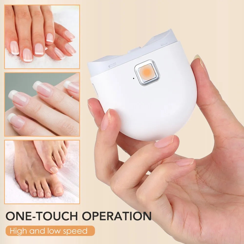 Electric nail clippers with integrated LED light