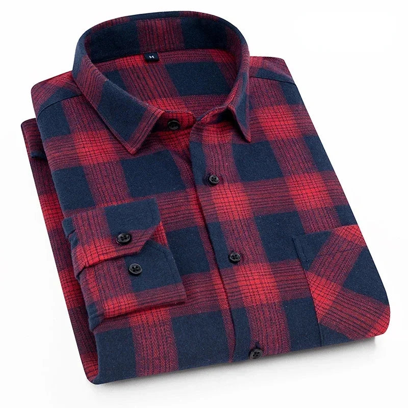 Chemise en Coton à Carreaux