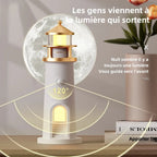 Veilleuse Phare LED Décorative – Projection Lune & Bluetooth