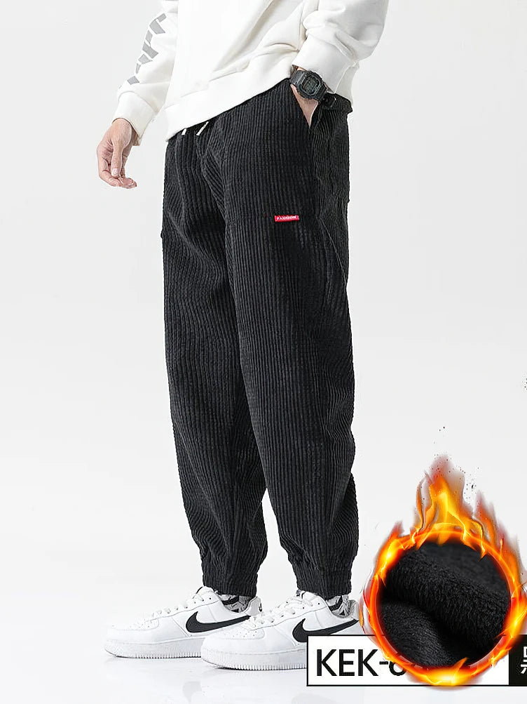Men's Corduroy Fleece Lined Joggers