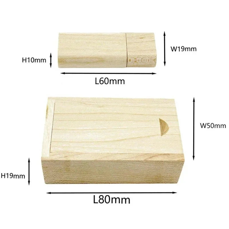 USB Stick in Wooden Box