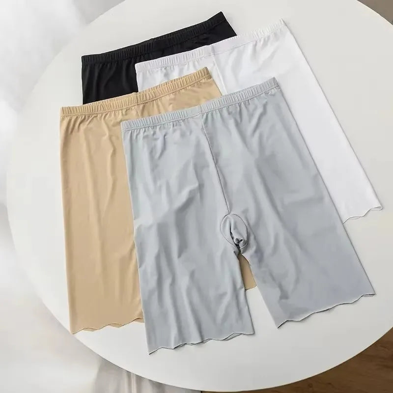 Short Anti-Frottement Femme Effet Soie Glacée – Taille Haute Sans Couture pour Robes et Jupes