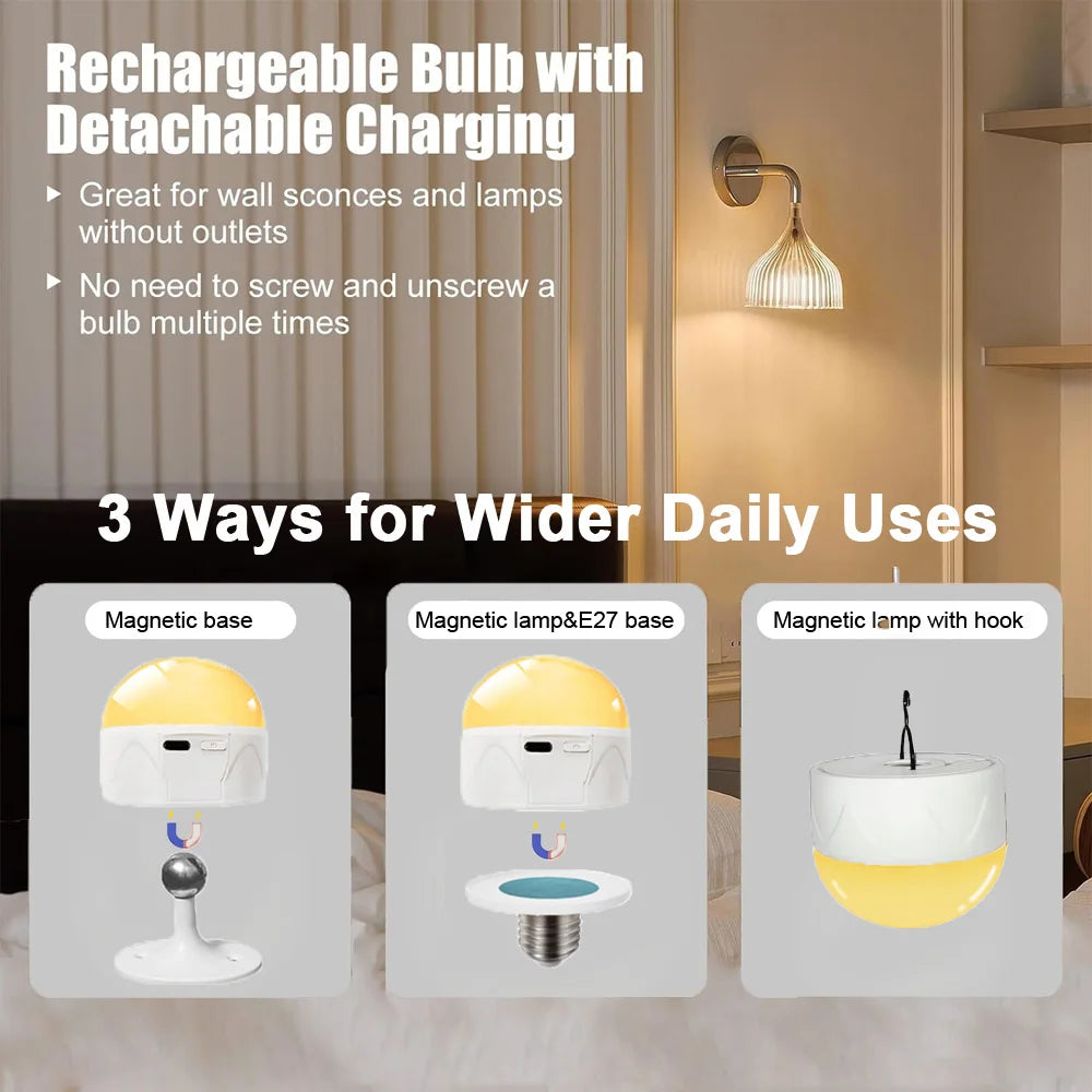 Portable and Rechargeable Magic LED Light Bulb