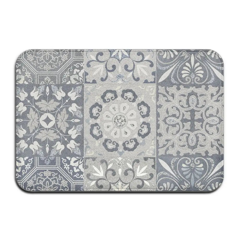 Cement tile floor mat