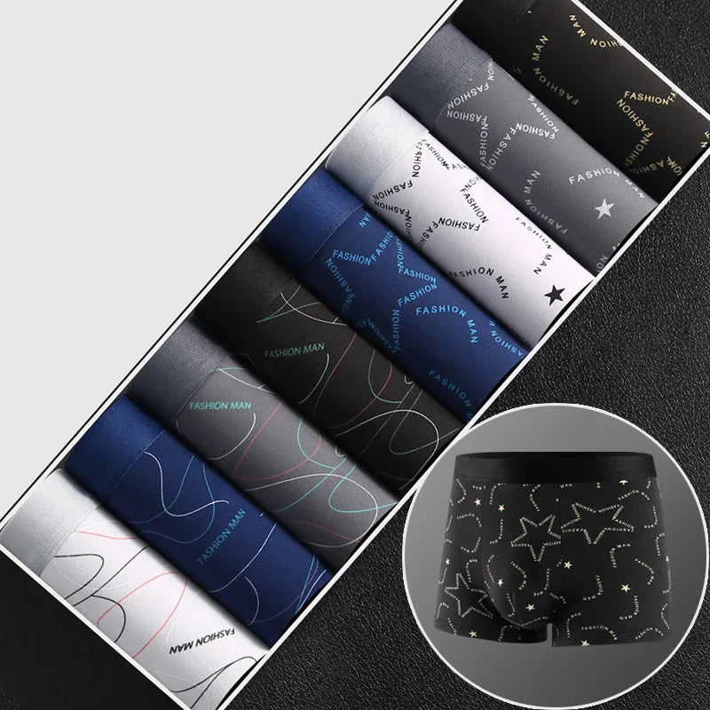 Men's Printed Boxer Briefs 8-Pack - Soft and Comfortable
