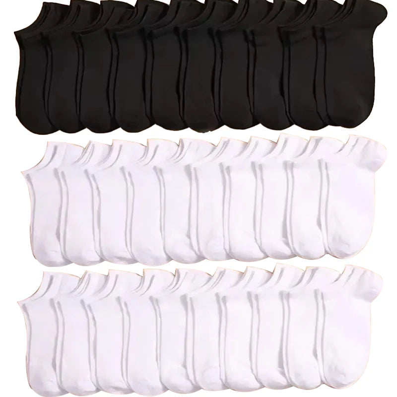 Pack 20 Pairs of Men's/Women's Socks – Absorbent & Comfortable
