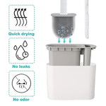 Kit Brosse de Toilette Silicone Souple + Brosse de Nettoyage