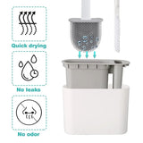 Kit Brosse de Toilette Silicone Souple + Brosse de Nettoyage
