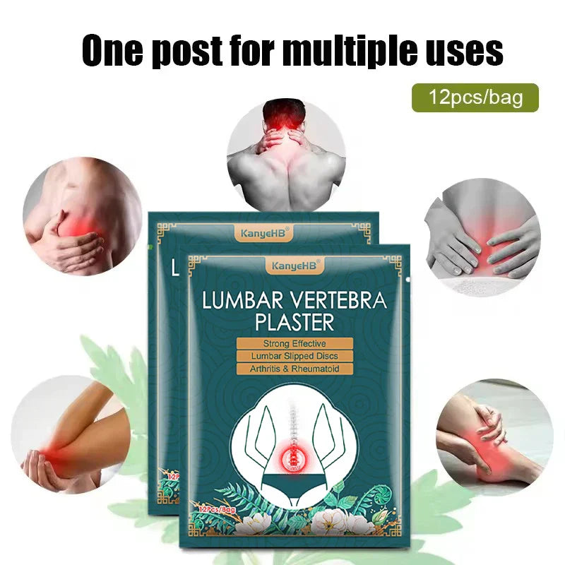 24x Self-Heating Patches 12H Lumbar - Relieves pain