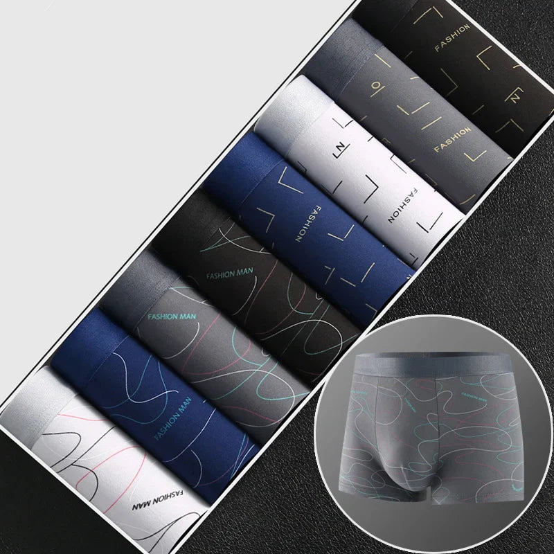 Men's Printed Boxer Briefs 8-Pack - Soft and Comfortable