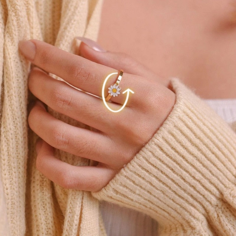 Bague d'anxiété ajustable pour femme