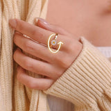 Bague d'anxiété ajustable pour femme