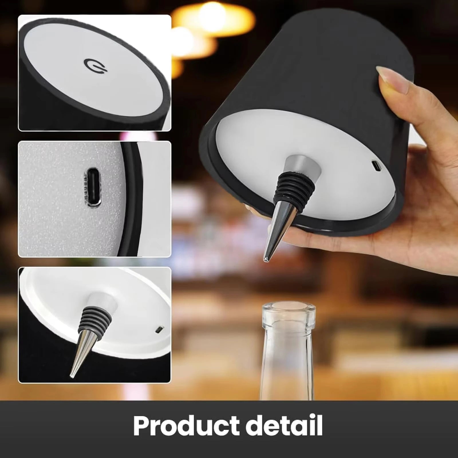 Lampe LED Tactile Sans Fil pour Bouteille