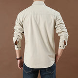 Chemise Style Armée 100% Coton - Printemps/Automne