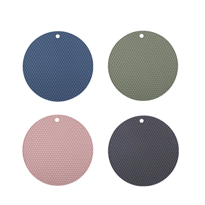 Lot de 4 Dessous de Plat en Silicone Antidérapant