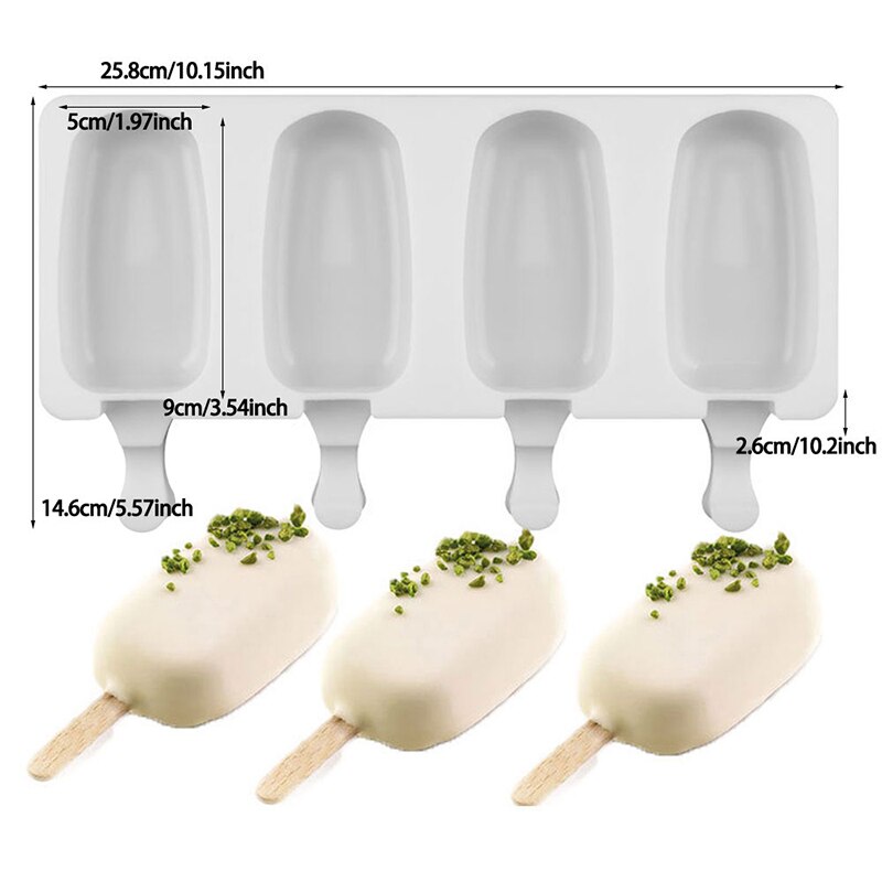 Moule à glace maison + 50 bâtonnets en bois