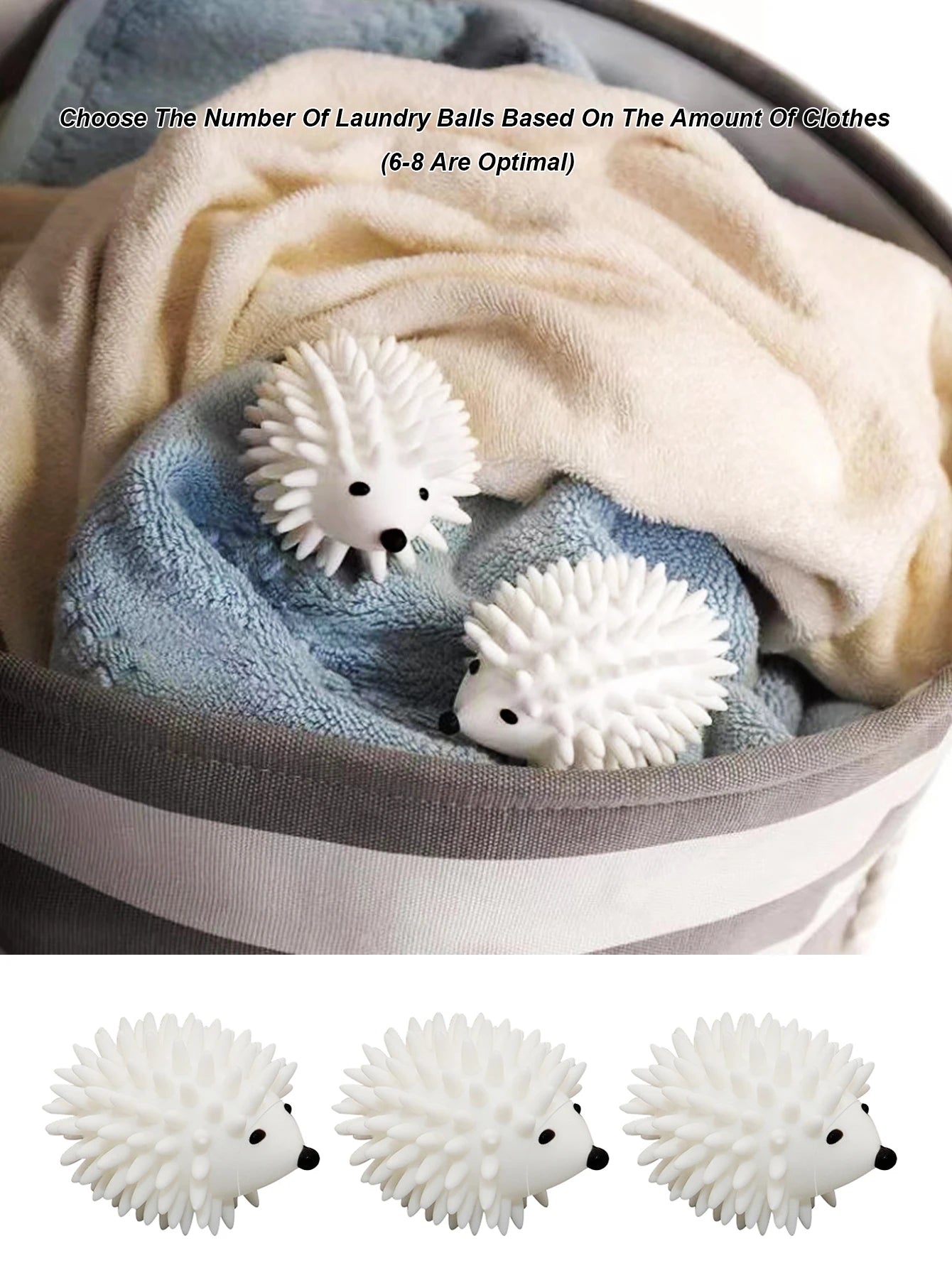 Pack of 4 Anti-Hair & Fur Laundry Balls for Washing Machine