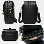Petit Sac Bandoulière Vintage Femme en Cuir PU - Élégance Rétro & Format Pratique