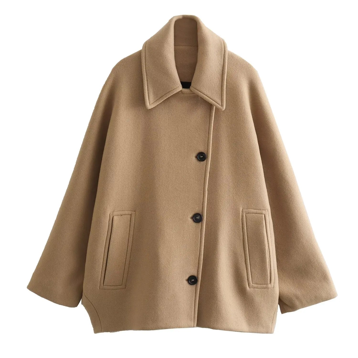 Vintage Short Wool-Blend Coat