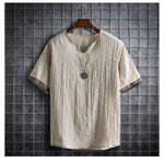 T-shirt coréen en lin léger respirant