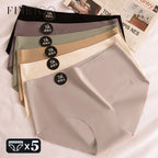 Lot de 5 Culottes en Soie Glacée Respirantes & Invisibles