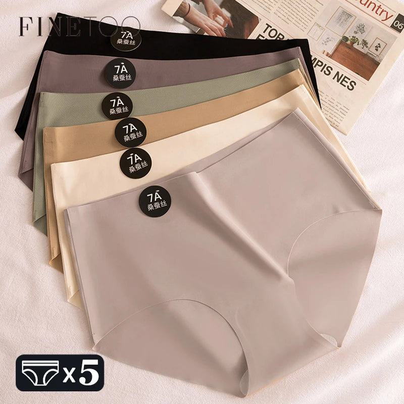 Lot de 5 Culottes en Soie Glacée Respirantes & Invisibles