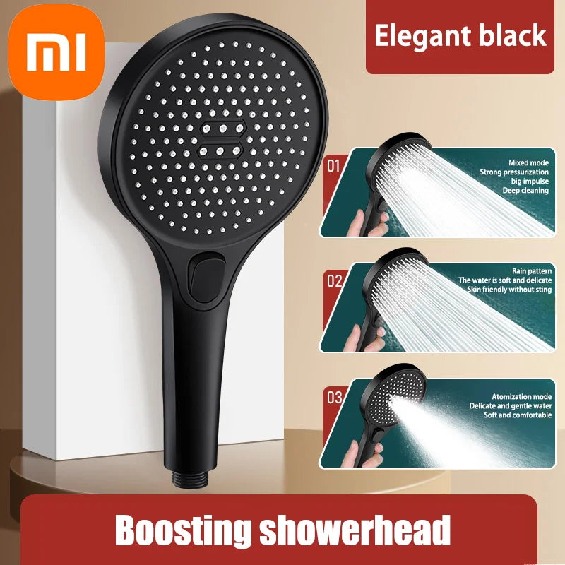 High-Pressure Shower Head with 3 Powerful Spray Settings