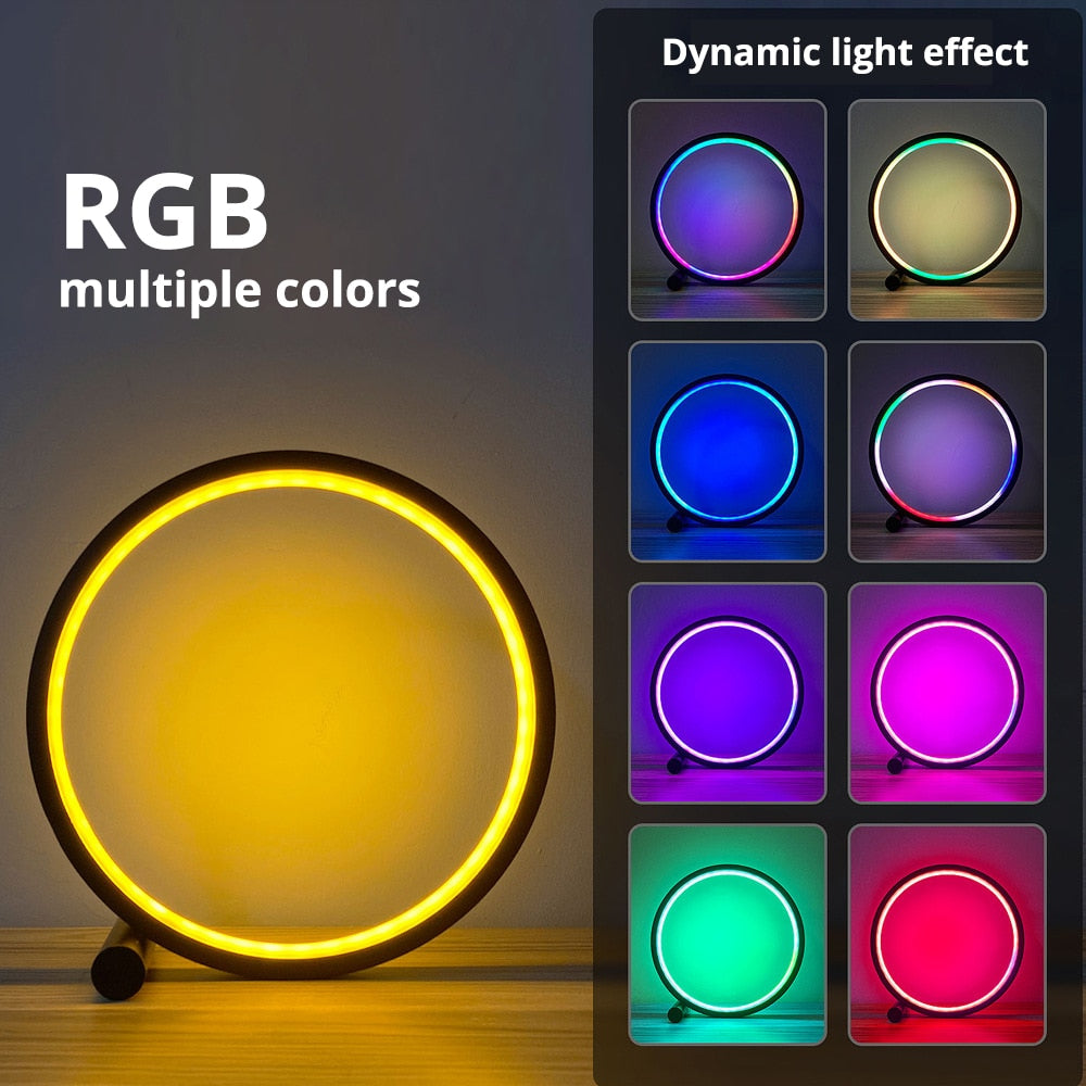 Bluetooth-controlled circular LED lamp
