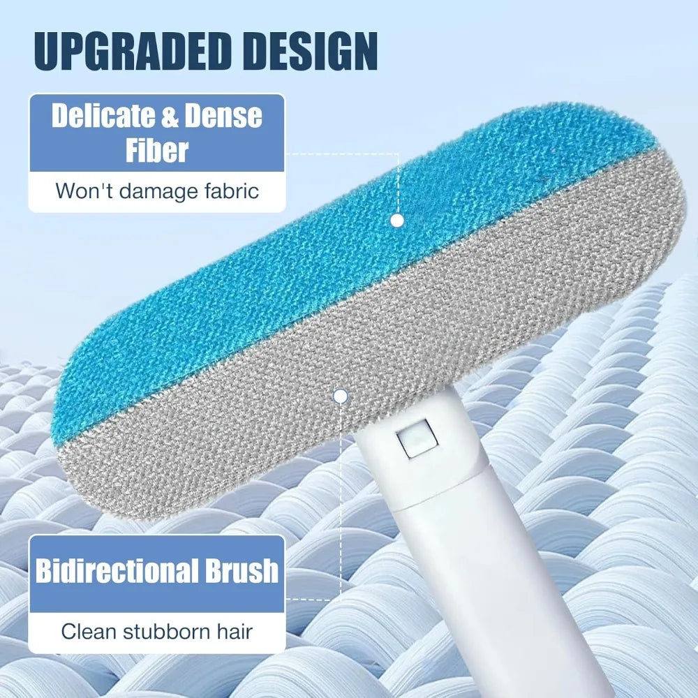 Reusable 4-in-1 Long-Handled Pet Hair Remover Brush — Washable, Dog & Cat, Sofa & Clothing