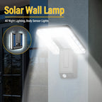2-Pack 120° LED Solar Motion Sensor Wall Lights
