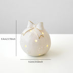 White Ceramic LED Christmas Decoration