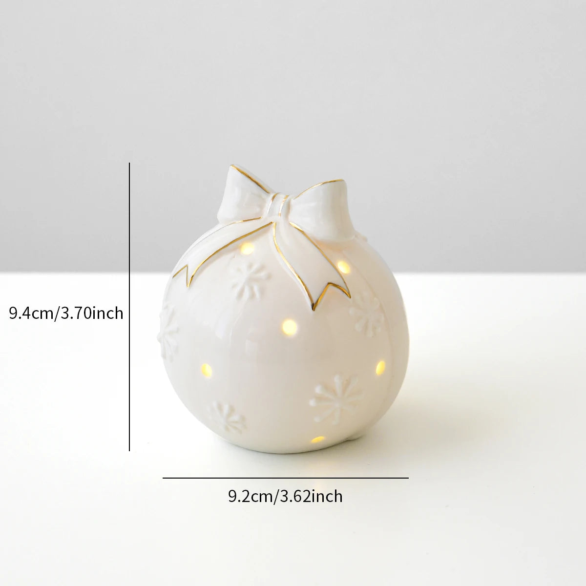 White Ceramic LED Christmas Decoration