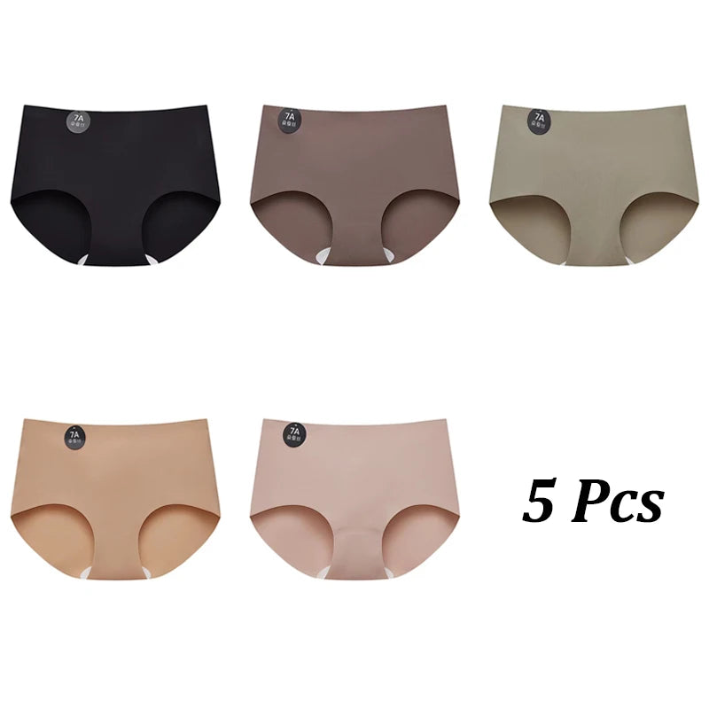 Pack of 5 Breathable & Invisible Ice Silk Panties