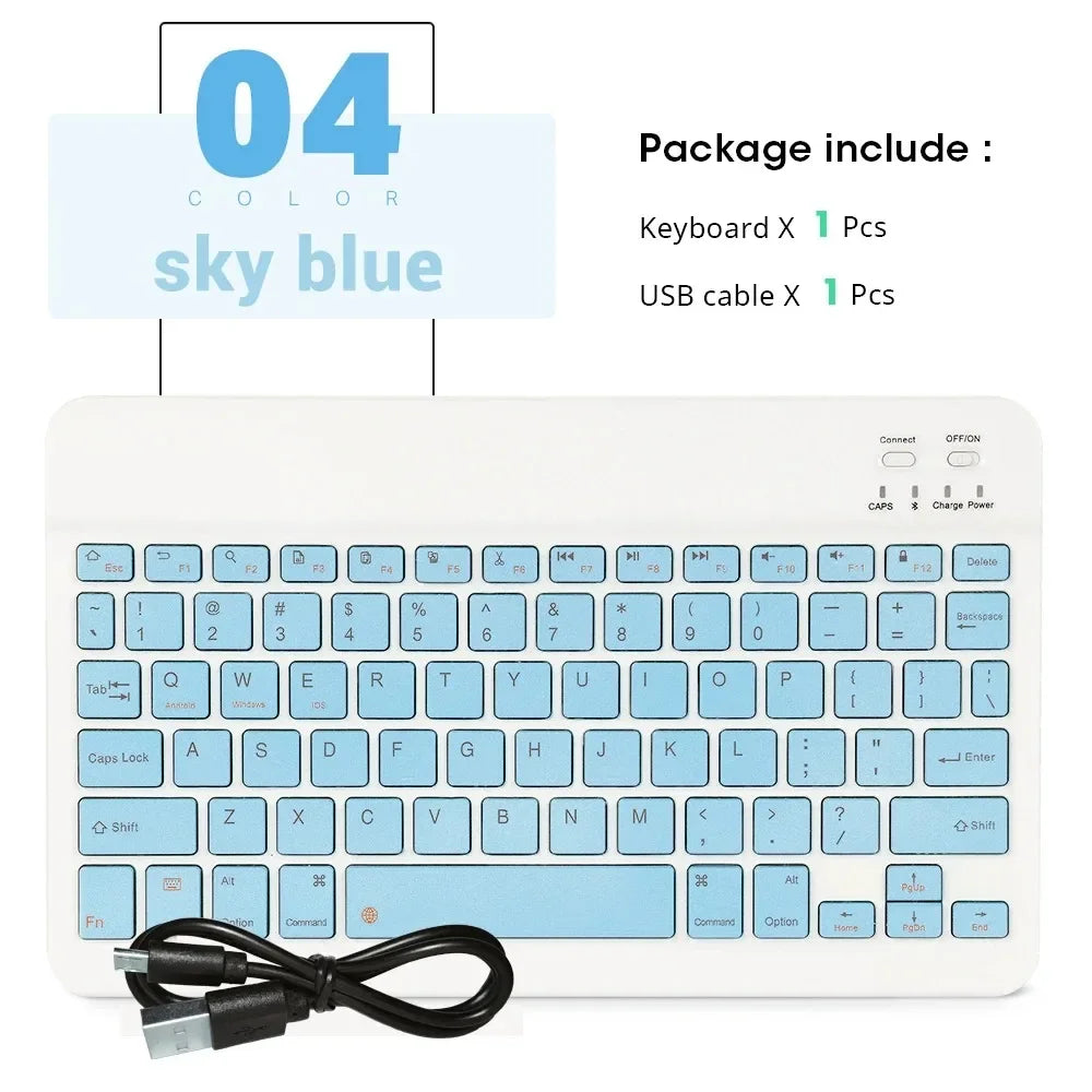 Clavier Bluetooth Sans Fil Rechargeable – Compatible Android, iOS et Windows + Souris Sans Fil OFFERTE