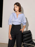 Pantalon Tailleur Taille haute à Pince - Femme