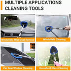 Windscreen Cleaning Tool + 3 Microfiber Cloths and 1 Sprayer