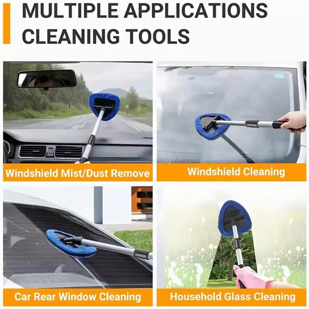 Windscreen Cleaning Tool + 3 Microfiber Cloths and 1 Sprayer
