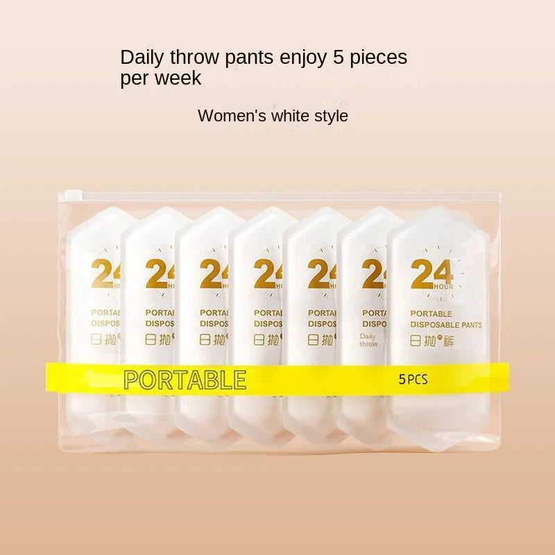 Pack of 10 Disposable Cotton Women's Underwear – Soft, Hygienic, and Ideal for Travel