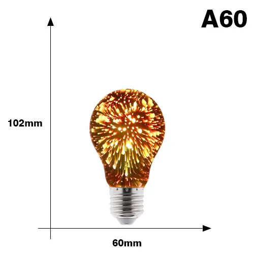 Ampoule LED feu d'artifice coloré 3D