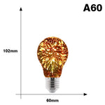 Ampoule LED feu d'artifice coloré 3D