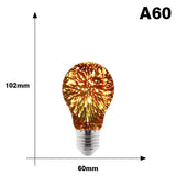 Ampoule LED feu d'artifice coloré 3D