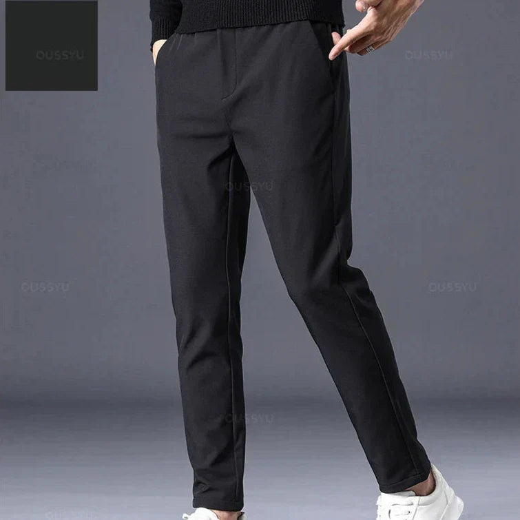 Men's Elegant Winter Trousers with Ultra-Warm Fleece Lining
