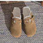 Chaussons Elégants Fourrés Effet Daim
