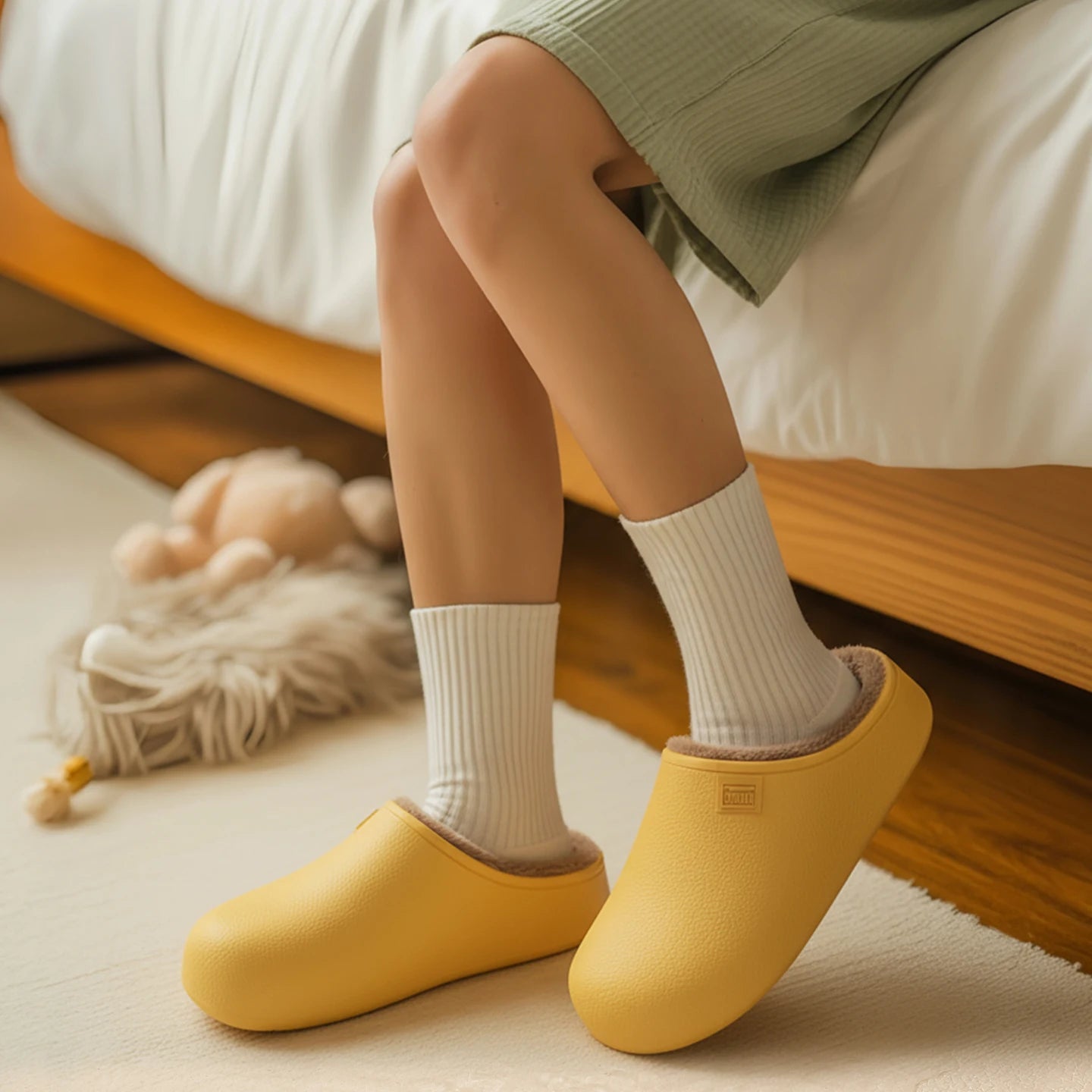Pantoufles Hiver Imperméables en EVA Doublées Polaire