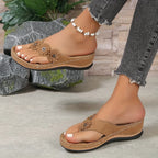 Floral Wedge Sandals