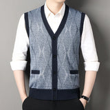 Cardigan tricot sans manches à motif